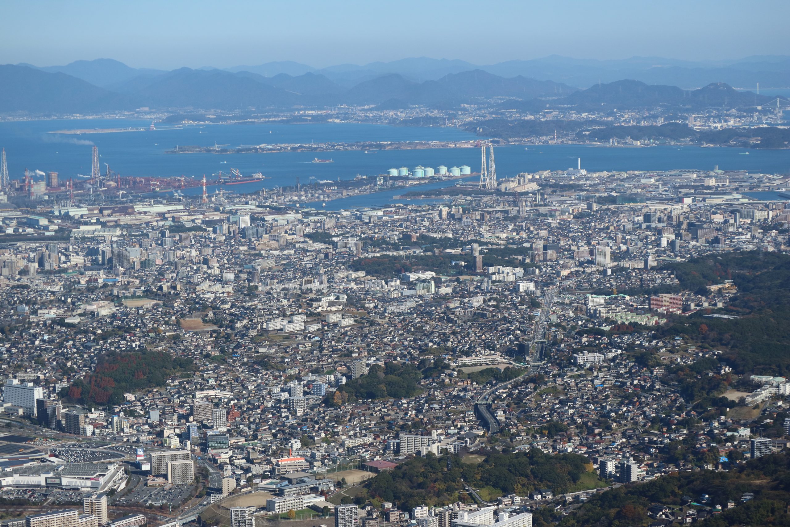 皿倉山からの昼間の眺望